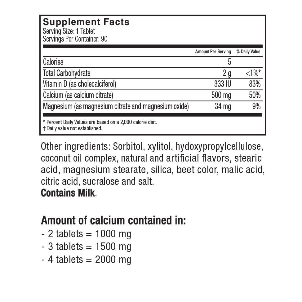 1 Month Supply Chewable Multivitamin + Calcium + Iron and Vitamin C
