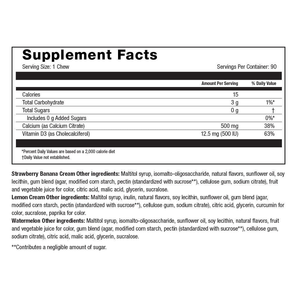 Calcium Citrate With Vitamin D - Soft Chews