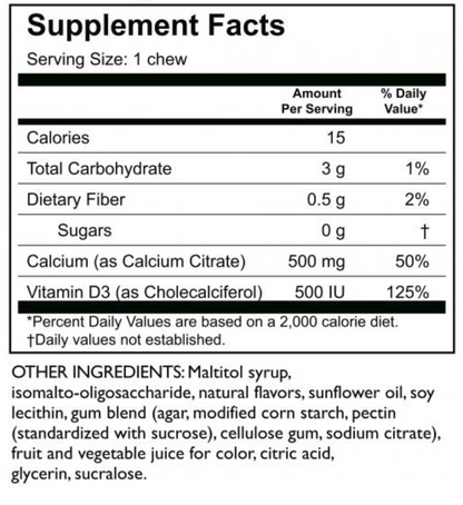 1 Month Chewable Multivitamin w/ Iron + Calcium Citrate