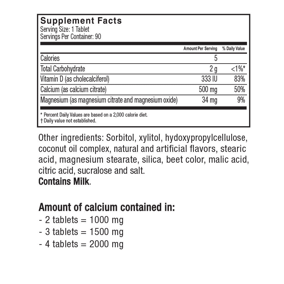 Calcium Citrate With Vitamin D - Chewable