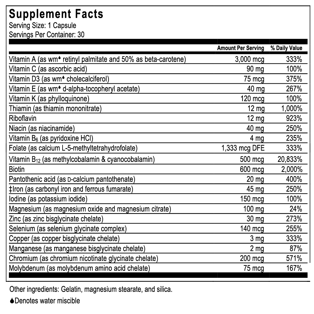 Complete Bariatric Multivitamin With Iron- Capsule