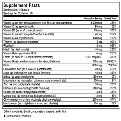 Complete Bariatric Multivitamin With Iron- Capsule