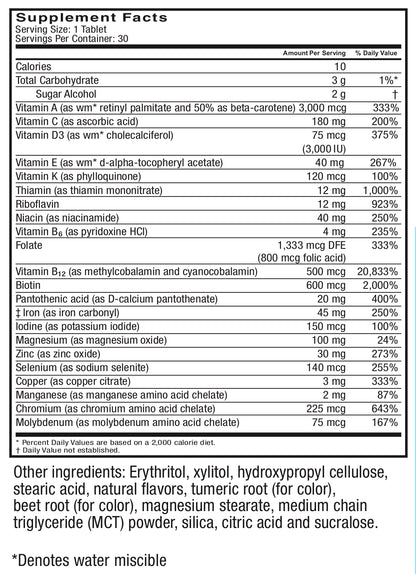 Bariatric Multivitamin With Iron - Tropical Flavor